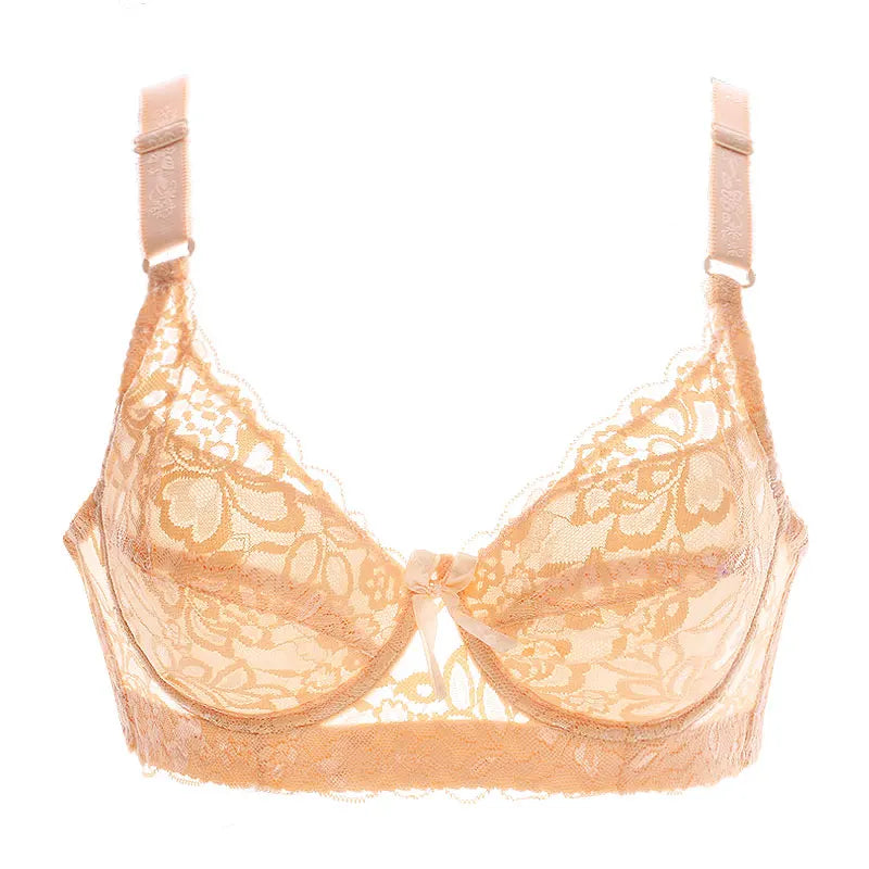 Hot Full cup thin underwear small bra plus size wireless adjustable lace Women's bra breast cover B C D cup Large size Lace Bras