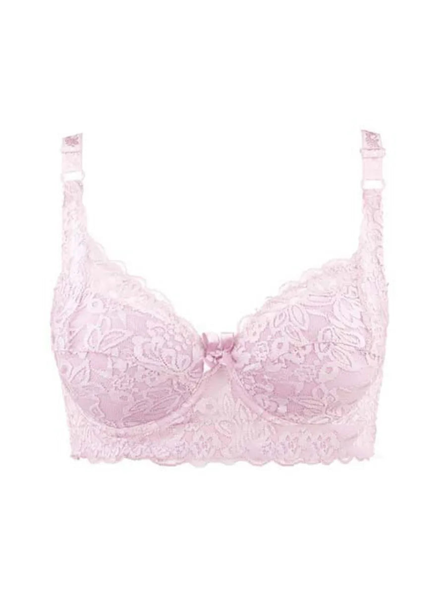 Hot Full cup thin underwear small bra plus size wireless adjustable lace Women's bra breast cover B C D cup Large size Lace Bras