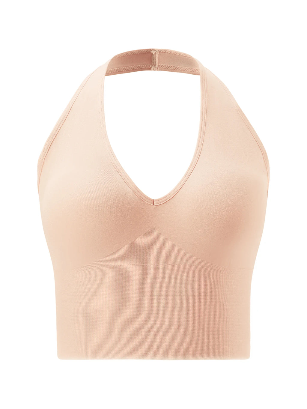Plus Size Halter Wireless Bra Women Seamless Shaping Backless Removable Pads High Elastic Lingerie for Daily Wear Dating Party