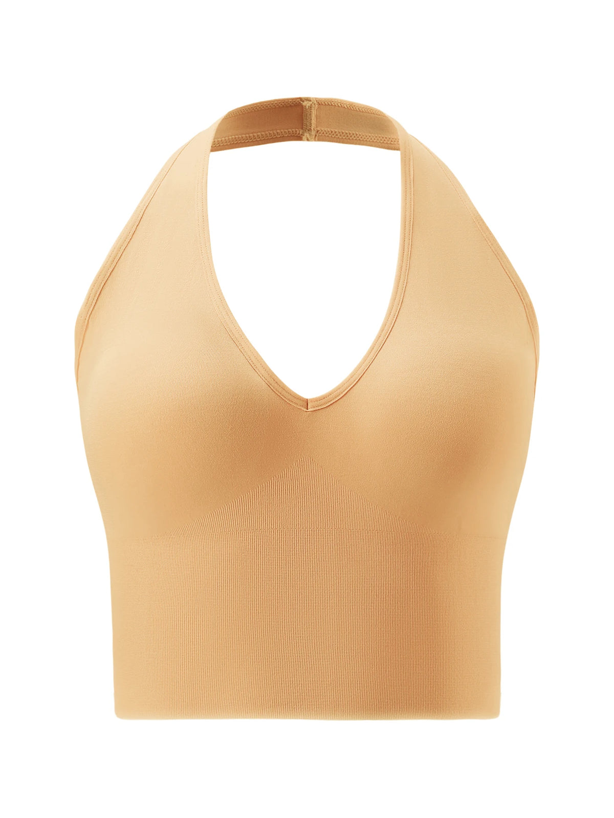 Plus Size Halter Wireless Bra Women Seamless Shaping Backless Removable Pads High Elastic Lingerie for Daily Wear Dating Party